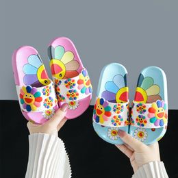 Slipper zomer kinderschuifbloempatroon anti slip schattige cartoon boy girl comfortabel zachte huisschuifschoenen schoenen kinderen 230329