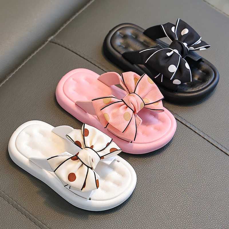Slipper Summer Cozy Soft Flip Flops Antiskid Baby Toddler Princess Slides Girls Slippers For Kids Children Sandals with Bow Beach Shoes