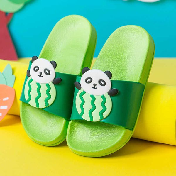 Pantoufles d'été mignonnes pour enfants, pantoufles de fruits, antidérapantes, légères, pantoufles d'intérieur pour la maison, chaussures de salle de bain pour garçons