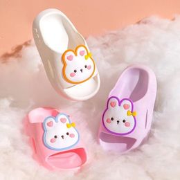 Slipper Summer Girls Children pour enfants mignons Pantoufles de lapin houllantes Haignable confortable non glissée Soft Home Slippers Chaussures Kids 230530