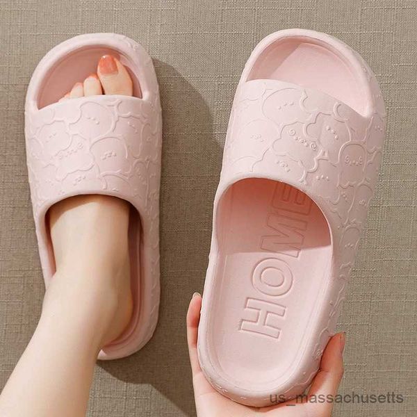 Slipper Summer Home Slippers Women Men Plataforma Non-Slip Bear Flip Flip Sandalias Sandalias Sandalias Baño Interior R230816