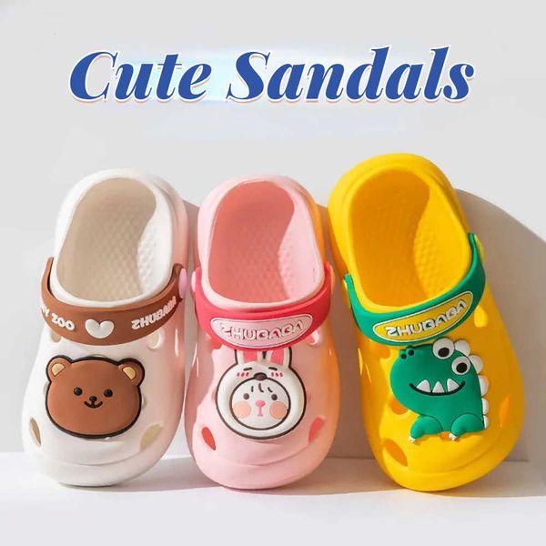 Zapatilla de alta calidad Rilakkuma PVC Niños Sporters para niñas Niñas Baño lindo Baby Baby Beach y Home Hole Shoes de 1 a 6 Sandalias T230302