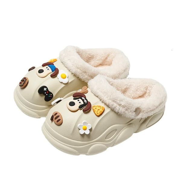 Pantoufle hiver enfants maison pantoufles Enfant sabots polaire maison diapositives chaud antidérapant fille intérieur chaussures garçon bébé fourrure 231122