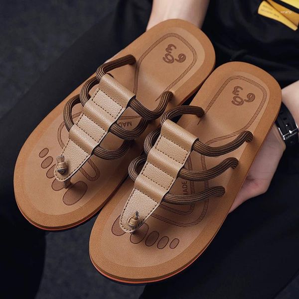 Slippers 0304 Yorouup Casual Men's Shoes's Chaussures Summer Summer Flip Flops Light Sandals for Men Beach Shoe Man Flat