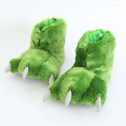Pantoufles 1pc ours vert chaussures de maison chaude Millffy Indoor Fashion femme animal confortable fille douce fille cadeau