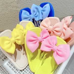 Slippers 2022 Fashion Casual Summer Femmes Slippers Bow Princess Flat Soft Soor Home Home Beach Ladies Sandals Slides Chaussures Chaussures Flip Flops