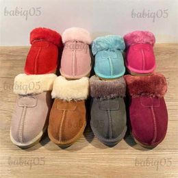 Slippers 2022 Heet verkoop Klassiek ontwerp stijl 51250 Warm houden slippers geitenhuid schapenvacht sneeuwpantoffels Heren dames slippers babiq05