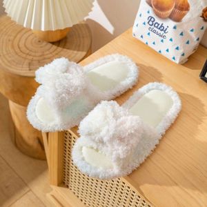 Slippers 2022 Kawaii Pluche Strik Leuke Antislip Lente En Herfst Volwassen Schoenen Pop Vrouwelijke Indoor Huishoudelijke Artikelen