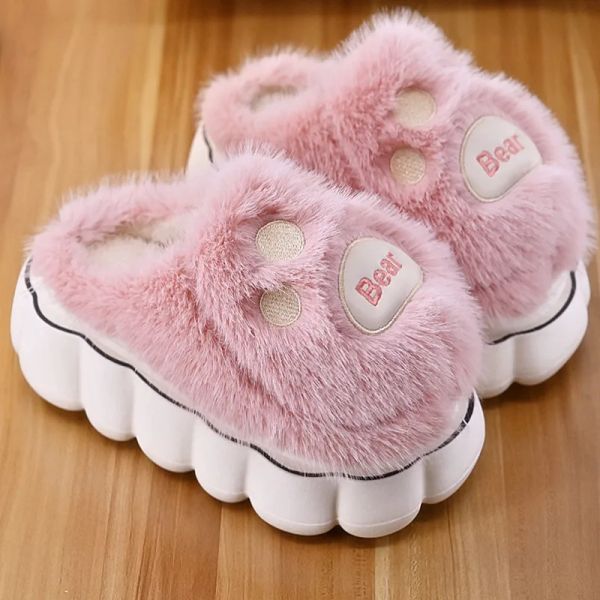 Slippers 2022 Nouveaux pantoufles de coton de patte mignonnes mignonnes