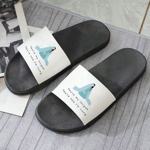 Slippers 2023 Fashion For Lady Girls Aesthetic Pattern Pleach glisse Home Slip on Sandals Korean Style Flip
