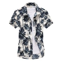 Slippers 2023 Fashion Mens Short Shirt Hawaiian Séchage rapide plus taille asiatique M5xl Summer Casual Floral Beach Shirts For Men