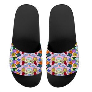 Slippers 2023 Nieuwste dames schoenen mode zomer home patchwork print flip flops strand sandalen man