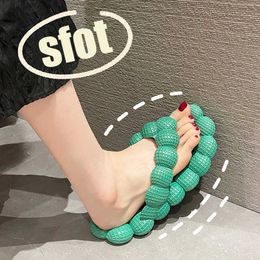 Slippers 2023 Massage Bubble Thong Flops Summer Women Dik Sole Comfy Cloud Men Outdoor Stranddia's Orthopedische sandalen Y2302