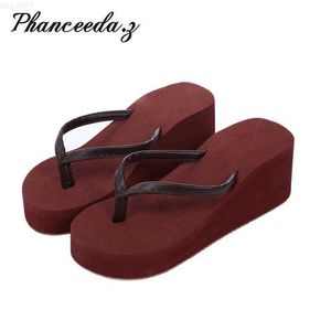 Slippers 2023 Chaussures Femmes Sandals Style Flip flipples Style Summer Flats Solid Slippers Flat Livraison gratuite Taille 4 L230725