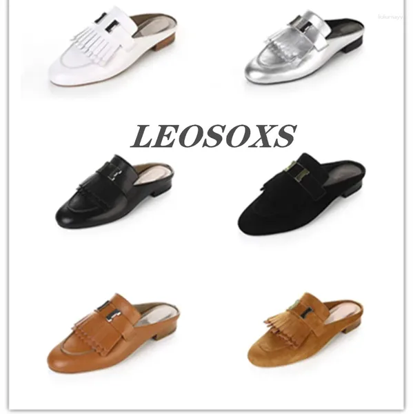 Slippers 2024 Leosoxs est l'été mature enfant en daim back-strap sandales gladiator open toe haut talon botas muje 7 7