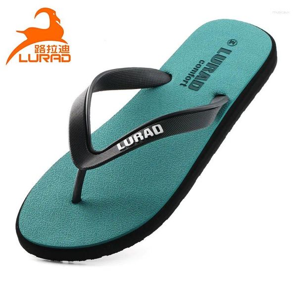 Slippers 2024 Louradi Men's tong Flip-flops Summer non glissée Outdoor Casual Rubber Beach Shoes Tendance