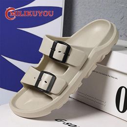 Slippers 2024 Men Brand Sandals Sandals Men's Place Casual Shoes Platform Eva Slides Original Male Maly Non-Slip Flip-Flop Summer