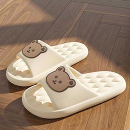 Slippers 2024 Nouveau dessin animé d'été Bourse Men Home Slides Chaussures Eva Trend Women Couple non glissée Indoor Outdoor Cozy House Shower06 H2403