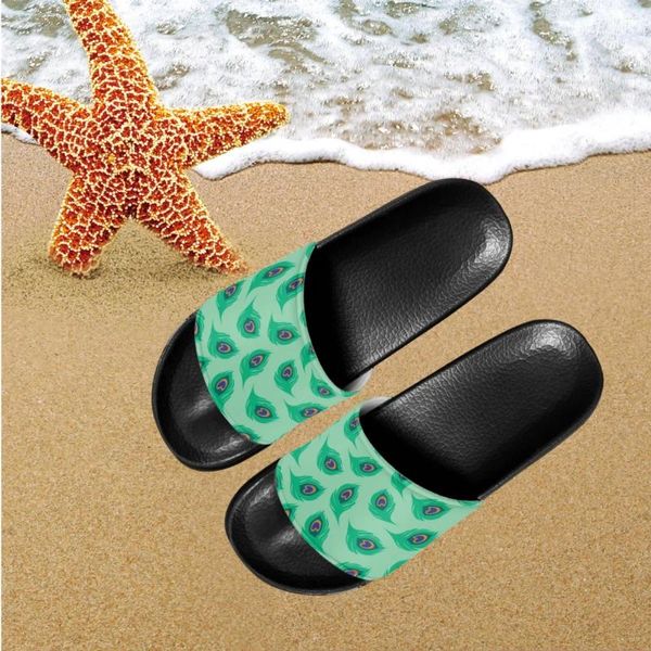 Slippers 2024 Poires de paon Design Breatchable Women Sandals Fashion Daily Casual Flages Beach High Quality Sandalias Mujer