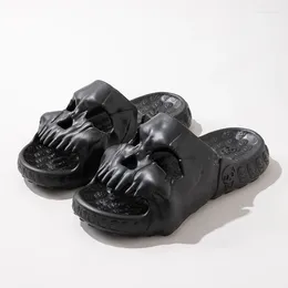 Slippers 2024 Pirate Skull Design Male Male Summer Men Eva non-glisser Retro Trend Beach Shoes Slipper For Home Mules