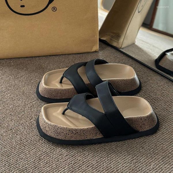 Slippers 2024 Summer Ladies Med Slides Femmes Schiste Buis de plage toppons Rome Chaussures plates Femme Femme Plateforme de luxe Sandales décontractées