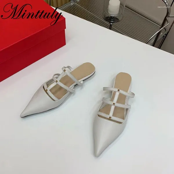 Zapatillas 2024 Summer blanco Blanco formal Femenino bajo zapatos de vestir de tacones