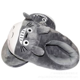 Slippers 28 cm Anime My Neighbor Totoro Pluche Soft Gevulde Indoor Schoenen Winter Warm Voor Vrouw En Man l230830
