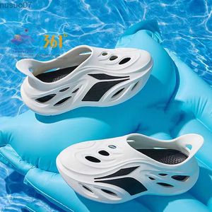 Pantoufles 361 degrés pour hommes chaussures de trou de natation sandales chaussures de jardin creux d'été