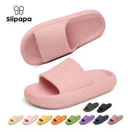 Slippers 4.5 cm Eva Soft Flat Shoes Summer Women and Men Sandalen Dikke platform Slipper badkamer niet -slip slipper Home Mute Flip Flops