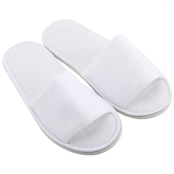 Slippers 5 paires chaussures femme spa el invité ouverte serviette de serviette de serviette jetable chaussures de style Terry Femme Slippers # xx20