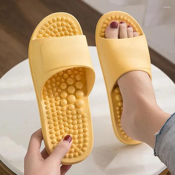 Pantoufles A1114ZXW femmes Acupoints pédicure chaussures intérieur maison fond souple salle de bain antidérapant bain plastique hommes hommes