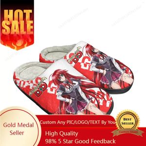 Slippers Anime High School DXD Home Katoen Aldult Rias Gremory Plush Slaapkamer Casual Keep Warm schoen aangepaste thermische binnenslipper