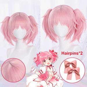 Slippers Anime Puella Magi Madoka Magica Cosplay Madoka Kaname Cosplay Wigs Pink 30cm