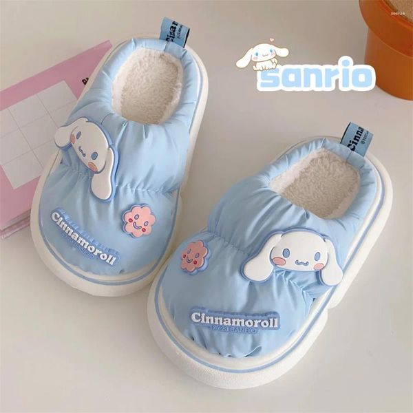 Pantoufles ASIFN Femmes Coton Mignon Dessin Animé Jade Guigou Hiver Tissu Imperméable Chaud Et Confortable Chaussures En Peluche Étudiant