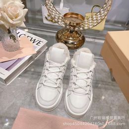 Slippers Automne / Hiver Board Chaussures décontractées classiques polyvalentes Coton femme épaisse semelle petite blanc épaissis épaissis