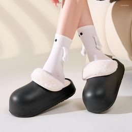 Slippers Herfst Winter Dames Indoor Zachte Zool Flanel Home EVA Waterdichte Snowboots Pluche Warme Platform Katoenen Schoenen