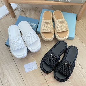 Slippers strandsandalen platte slippers slippers echt driehoekig leer outdoor loafers badschoenen strandslippers zwart wit