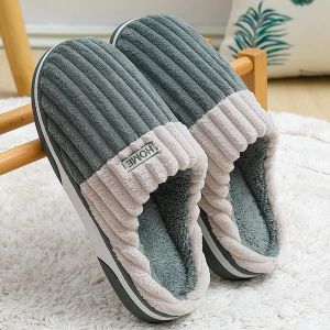 Zapatillas Bebealy de pelaje de pelaje de pelaje para mujeres, cuello peludo esponjoso, zapatilla de algodón de algodon