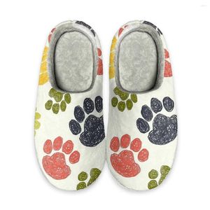 Pantoufles Beliodome Puppy Print Design House Coton Personnalisé Hommes Femmes Intérieur Slip On Chaussures Chambre Légère Semelle En Caoutchouc Chaud