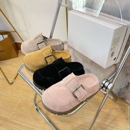 Pantoufles benker la tête de sac pour femmes têtes de couple à moitié épais décontractées chaussures de pêche