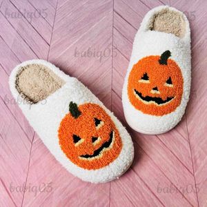 Pantoufles Bonbons Maïs Lanterne Pantoufles pour Femmes Citrouille Couleur Design Chaussette Courte En Peluche Antidérapant Confortable Maison Pantoufles Fourrure Moelleuse Femme Chaussures babiq05