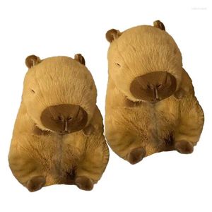 Slippers Capybara Cartoon en peluche mignon beaux animaux en peluche doux chaussures en peluche confortables Capibara Clap Rague hiver