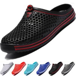 Pantoufles décontractées à enfiler, sandales plates pour hommes, demi-chaussures, tongs unisexes, taille 45, Zapatos slides pour hommes