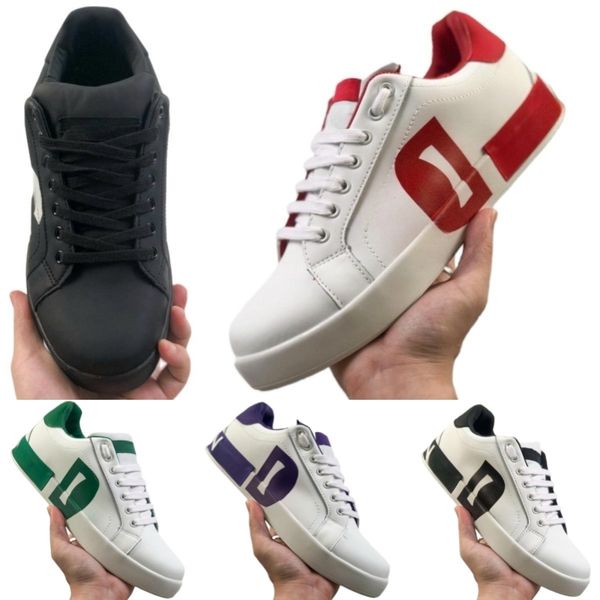 Zapatillas Zapatos de diseñador de cuero caw Zapatos casuales de caña baja para hombres Zapatos de plataforma con estampado de letras Zapatos de skate con cordones clásicos Zapatos de punta redonda para exteriores Zapatillas de deporte blancas de tacón plano