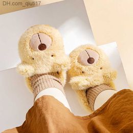 Pantoufles Chaussures en coton de dessin animé pour enfants hiver chaleur garçons et filles famille curseur en peluche belle fourrure Uwabaki doux bébé curseur en fourrure Z230805