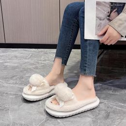 Slippers CHNMR Dames 2023 Mode damesschoenen Dikke zolen Dragen Antislip Katoen Zapatos Mujer