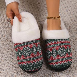 Slippers Christmas Thermal Plux Footwear non glipage Duffy Cartoon Soft Hiver Confortable House For Men Women