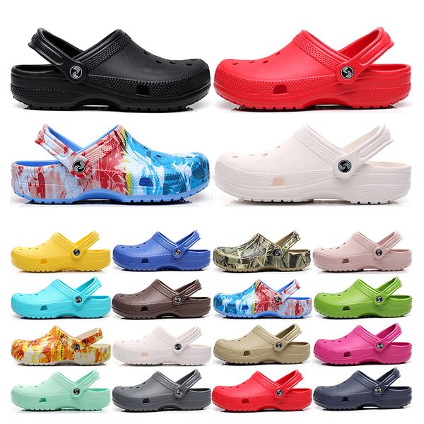 Pantoufles Sabots Sandales Slip On Casual Plage Chaussures Imperméables Noir Blanc Gris Rouge Hommes Classique Soins Infirmiers Hôpital Femmes Pantoufles Travail Médical Taille 36-48