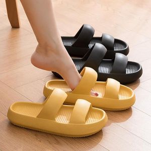 Slippels Cosmagic Summer Mute indoor Slipper vrouwen Eva Sole Soft House Floor Solid Men Badkamer platform Non-slip Dia