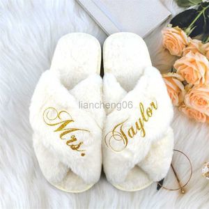 Zapatillas personalizadas de dama de honor esponjoso de la dama del dedo del pie abierta del dedo del pie del dedo del pie del dedo